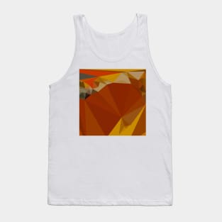 Paprika Orange Red Abstract Low Polygon Background Tank Top